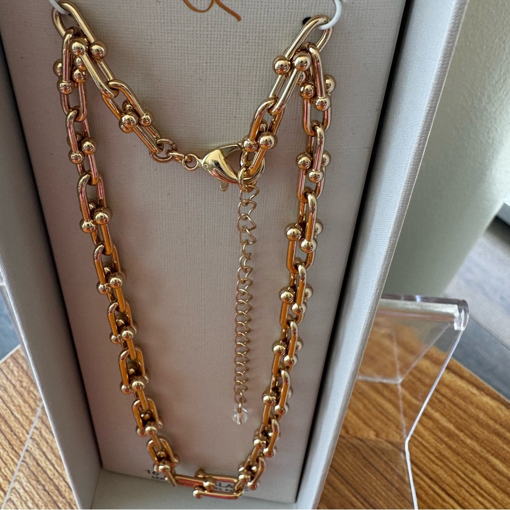 House of Harlow 1960 Gold Chain Atom Molecule Necklace